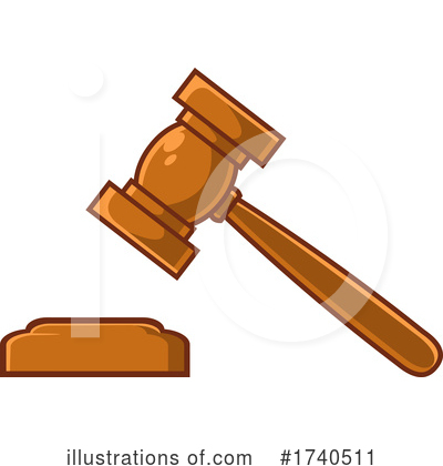 Royalty-Free (RF) Gavel Clipart Illustration by Hit Toon - Stock Sample #1740511