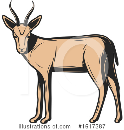 Royalty-Free (RF) Gazelle Clipart Illustration by Vector Tradition SM - Stock Sample #1617387