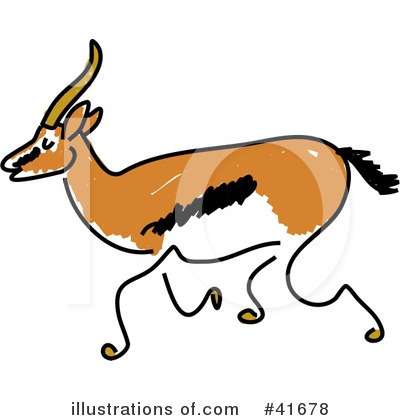 Royalty-Free (RF) Gazelle Clipart Illustration by Prawny - Stock Sample #41678