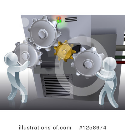Royalty-Free (RF) Gears Clipart Illustration by AtStockIllustration - Stock Sample #1258674