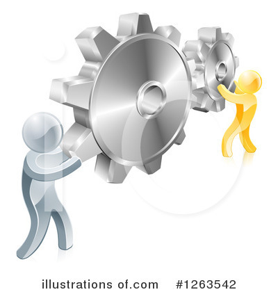 Royalty-Free (RF) Gears Clipart Illustration by AtStockIllustration - Stock Sample #1263542