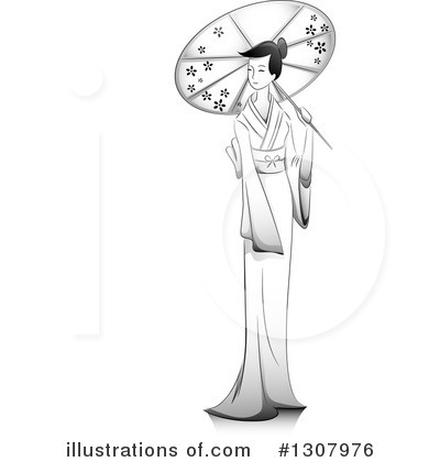 Royalty-Free (RF) Geisha Clipart Illustration by BNP Design Studio - Stock Sample #1307976