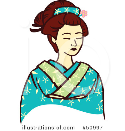 Royalty-Free (RF) Geisha Clipart Illustration by Cherie Reve - Stock Sample #50997