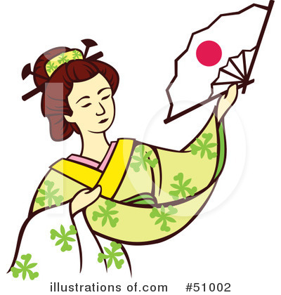 Royalty-Free (RF) Geisha Clipart Illustration by Cherie Reve - Stock Sample #51002