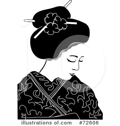 Royalty-Free (RF) Geisha Clipart Illustration by Pams Clipart - Stock Sample #72606