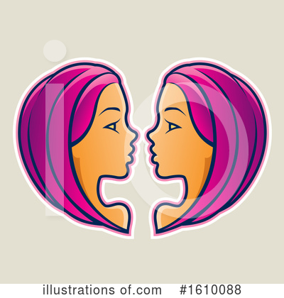 Royalty-Free (RF) Gemini Clipart Illustration by cidepix - Stock Sample #1610088