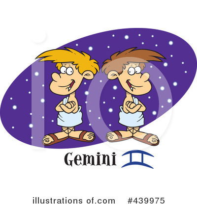 Royalty-Free (RF) Gemini Clipart Illustration by toonaday - Stock Sample #439975