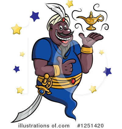 Royalty-Free (RF) Genie Clipart Illustration by Vector Tradition SM - Stock Sample #1251420