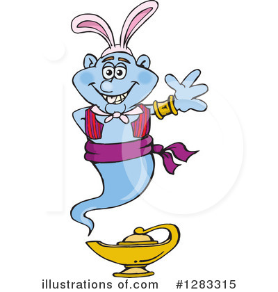 Royalty-Free (RF) Genie Clipart Illustration by Dennis Holmes Designs - Stock Sample #1283315