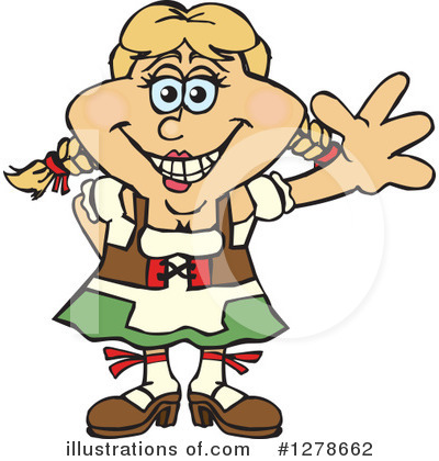 Oktoberfest Woman Clipart #1278662 by Dennis Holmes Designs