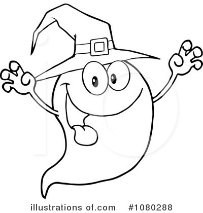 Royalty-Free (RF) Ghost Clipart Illustration by Hit Toon - Stock Sample #1080288