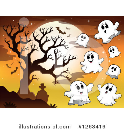 Royalty-Free (RF) Ghost Clipart Illustration by visekart - Stock Sample #1263416