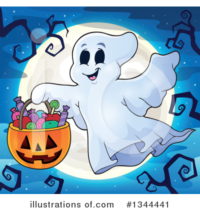 Royalty-Free (RF) Ghost Clipart Illustration by visekart - Stock Sample #1344441