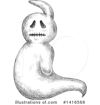 Royalty-Free (RF) Ghost Clipart Illustration by Vector Tradition SM - Stock Sample #1416568