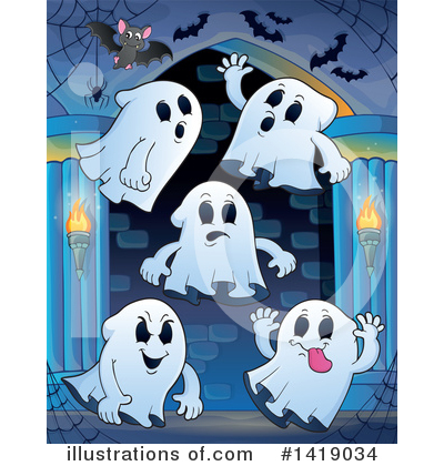 Royalty-Free (RF) Ghost Clipart Illustration by visekart - Stock Sample #1419034