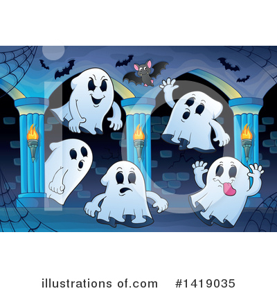 Royalty-Free (RF) Ghost Clipart Illustration by visekart - Stock Sample #1419035