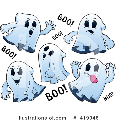 Royalty-Free (RF) Ghost Clipart Illustration by visekart - Stock Sample #1419046
