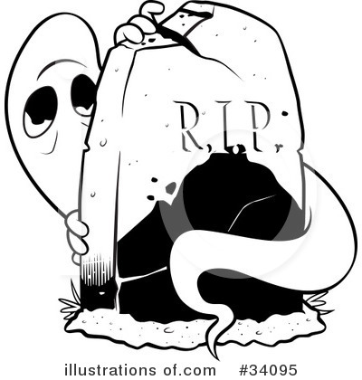 Royalty-Free (RF) Ghost Clipart Illustration by Lawrence Christmas Illustration - Stock Sample #34095