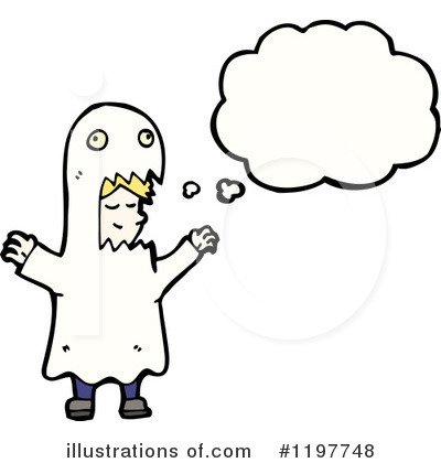Royalty-Free (RF) Ghost Costume Clipart Illustration by lineartestpilot - Stock Sample #1197748