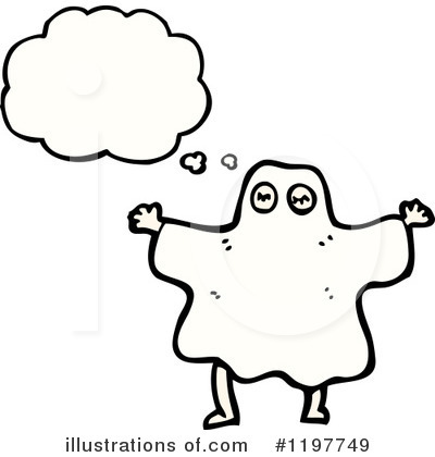 Royalty-Free (RF) Ghost Costume Clipart Illustration by lineartestpilot - Stock Sample #1197749