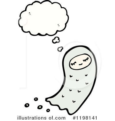 Royalty-Free (RF) Ghost Costume Clipart Illustration by lineartestpilot - Stock Sample #1198141
