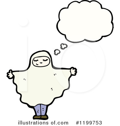 Royalty-Free (RF) Ghost Costume Clipart Illustration by lineartestpilot - Stock Sample #1199753