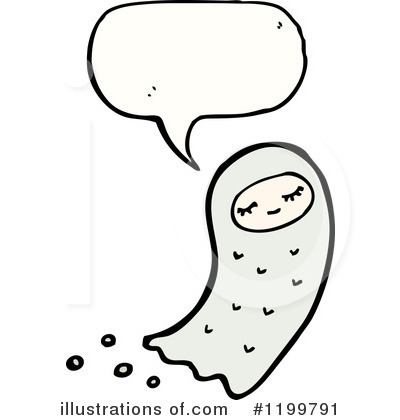 Royalty-Free (RF) Ghost Costume Clipart Illustration by lineartestpilot - Stock Sample #1199791
