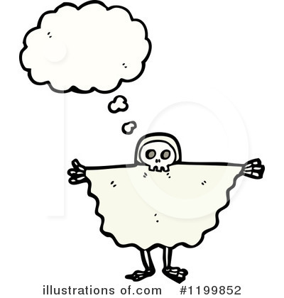 Royalty-Free (RF) Ghost Costume Clipart Illustration by lineartestpilot - Stock Sample #1199852