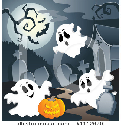 Royalty-Free (RF) Ghosts Clipart Illustration by visekart - Stock Sample #1112670