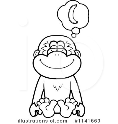 Royalty-Free (RF) Gibbon Monkey Clipart Illustration by Cory Thoman - Stock Sample #1141669