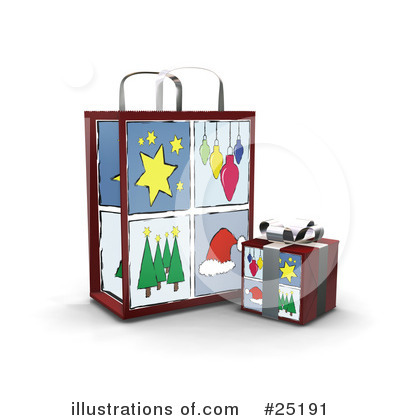 Royalty-Free (RF) Gift Bag Clipart Illustration by KJ Pargeter - Stock Sample #25191