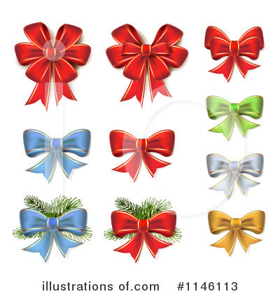 Royalty-Free (RF) Gift Bow Clipart Illustration by merlinul - Stock Sample #1146113