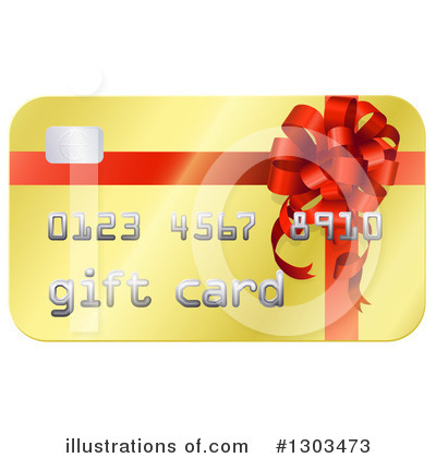 Royalty-Free (RF) Gift Card Clipart Illustration by AtStockIllustration - Stock Sample #1303473