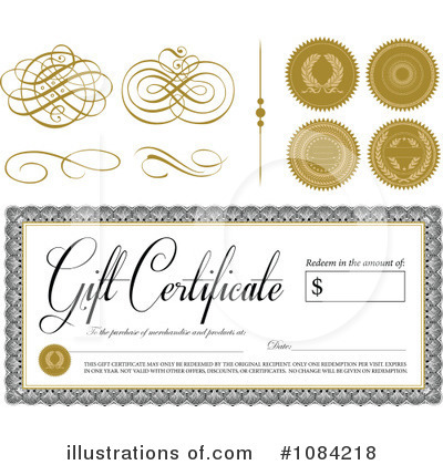 Royalty-Free (RF) Gift Certificate Clipart Illustration by BestVector - Stock Sample #1084218