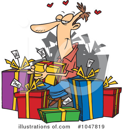 Royalty-Free (RF) Gifts Clipart Illustration by toonaday - Stock Sample #1047819
