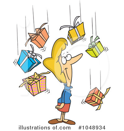 Royalty-Free (RF) Gifts Clipart Illustration by toonaday - Stock Sample #1048934