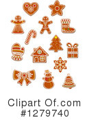 Gingerbread Clipart #1279740 by Vector Tradition SM