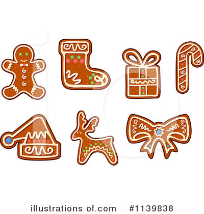Royalty-Free (RF) Gingerbread Cookie Clipart Illustration by Vector Tradition SM - Stock Sample #1139838
