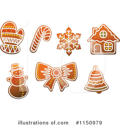 Royalty-Free (RF) Gingerbread Cookie Clipart Illustration by Vector Tradition SM - Stock Sample #1150979