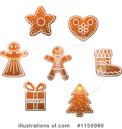 Royalty-Free (RF) Gingerbread Cookie Clipart Illustration by Vector Tradition SM - Stock Sample #1150980
