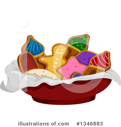 Royalty-Free (RF) Gingerbread Cookie Clipart Illustration by BNP Design Studio - Stock Sample #1346883