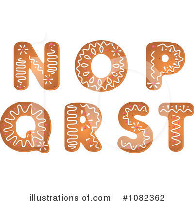 Royalty-Free (RF) Gingerbread Letters Clipart Illustration by Vector Tradition SM - Stock Sample #1082362