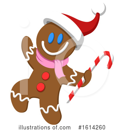 Royalty-Free (RF) Gingerbread Man Clipart Illustration by yayayoyo - Stock Sample #1614260