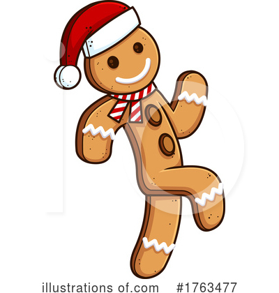 Royalty-Free (RF) Gingerbread Man Clipart Illustration by Hit Toon - Stock Sample #1763477