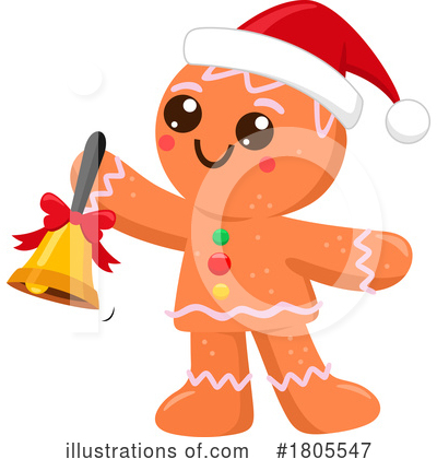 Royalty-Free (RF) Gingerbread Man Clipart Illustration by Hit Toon - Stock Sample #1805547