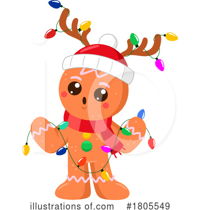 Royalty-Free (RF) Gingerbread Man Clipart Illustration by Hit Toon - Stock Sample #1805549