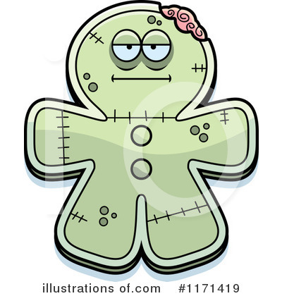 Royalty-Free (RF) Gingerbread Zombie Clipart Illustration by Cory Thoman - Stock Sample #1171419