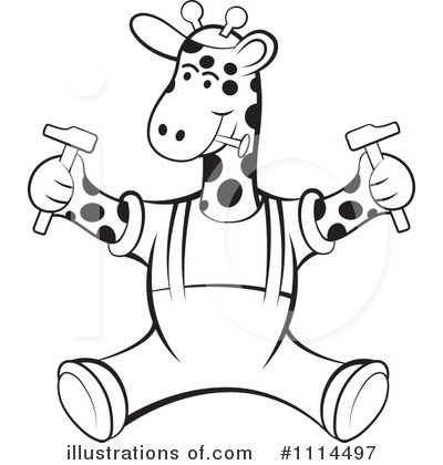 Royalty-Free (RF) Giraffe Clipart Illustration by Lal Perera - Stock Sample #1114497