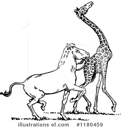 Royalty-Free (RF) Giraffe Clipart Illustration by Prawny Vintage - Stock Sample #1180459
