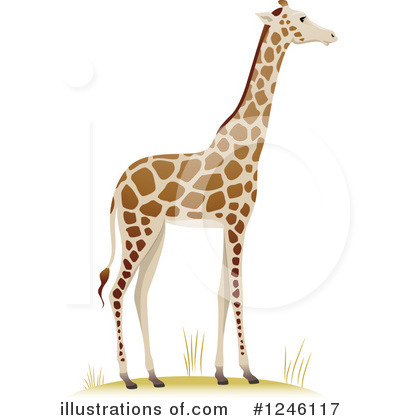 Royalty-Free (RF) Giraffe Clipart Illustration by BNP Design Studio - Stock Sample #1246117